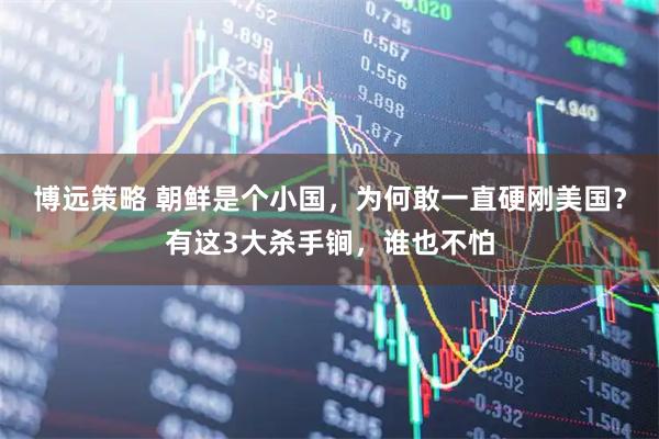 博远策略 朝鲜是个小国，为何敢一直硬刚美国？有这3大杀手锏，谁也不怕