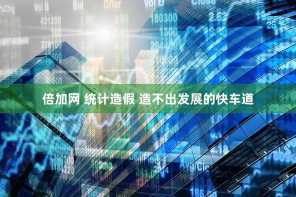 倍加网 统计造假 造不出发展的快车道